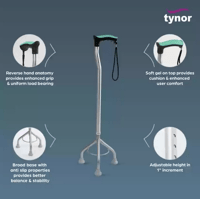 عكاز الومنيوم ثلاث ارجل موديل TYNOR L-32