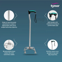 عكاز الومنيوم اربع ارجل موديل TYNOR L-12