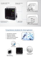 جهاز مراقب المريض شاشة لمس وطابعة K12