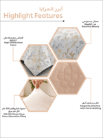 مفرش رِفال صيفي ناعم مشجر -مزدوج 6 قطع