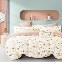 مفرش صيفي قطن100% كوين 5 قطع