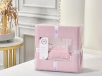 تلبيسة لحاف فندقي مفرد ونص 3 قطع -وردي