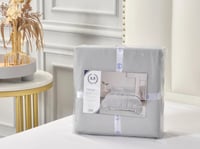 تلبيسة لحاف بدون حشوة مفرد ونص 3 قطع - رمادي فاتح