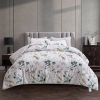 طقم لحاف سرير مزخرف مقاس مفرد ونص -4 قطع