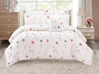 مفرش فلورا مشجر صيفي قطن 100% -مزدوج 7 قطع