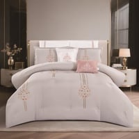 طقم لحاف نتاليا وجهين مطرز -مزدوج 8 قطع