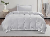 تلبيسة لحاف بدون حشوة 4 قطع - رمادي فاتح