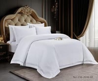 طقم لحاف فندقي قطن بكثافة 300 خيط -مزدوج 8 قطع