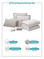 مفرش نورش وجهين قطن 100% مزدوج 6 قطع