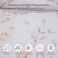 طقم لحاف سرير مزخرف مقاس مزدوج -6 قطع