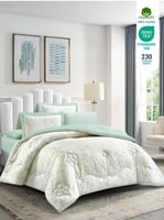 مفرش نورش وجهين قطن 100% مزدوج 6 قطع