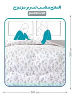 مفرش نورش وجهين قطن 100% مزدوج 6 قطع
