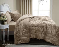 طقم لحاف ليندا الفاخر مخمل شتوي مفرد ونص 4 قطع