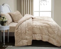 طقم لحاف ليندا الفاخر مخمل شتوي مفرد ونص 4 قطع