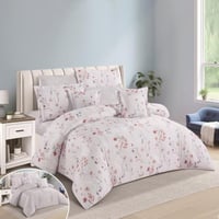 مفرش لورين قطن 100% ناعم وبارد -مقاس مزدوج 8 قطع