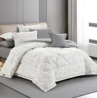 مفرش قولدن مشجر صيفي قطن 100% -مزدوج 8 قطع