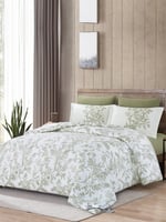 مفرش نفر ونص صيفي بطباعة زهور فخمة