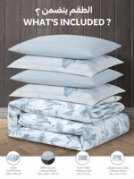 مفرش نفر ونص صيفي بنقشة زهرية كلاسيكية