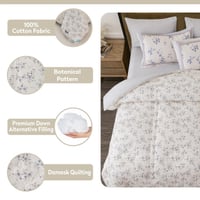 طقم لحاف قطن فاخر- مزدوج 6 قطع