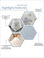 مفرش رِفال صيفي ناعم مشجر -مفرد ونص 4 قطع