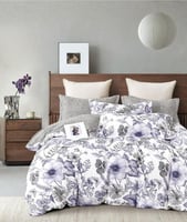 طقم لحاف مزدوج منسوج من القطن الناعم 6 قطع