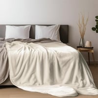 بطانية خفيفة مخمل -فضي