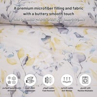 طقم لحاف سرير مزخرف مقاس مزدوج -6 قطع