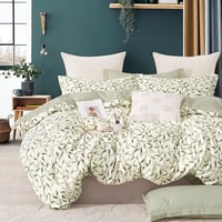 طقم لحاف مفرد ونص 4 قطع منسوج من القطن الناعم