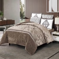 مفرش روما مخمل شتوي مزدوج 6 قطع