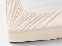 شرشف فيتد مطاط مزدوج 3 قطع - بيج روز