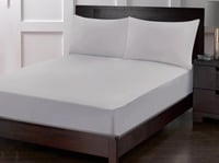 شرشف فيتد مطاط مزدوج 3 قطع - رمادي فاتح