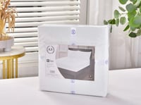 شرشف فيتد مطاط مزدوج 3 قطع - أبيض