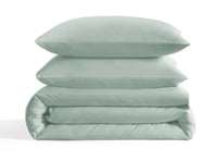 تلبيسة لحاف بدون حشوة مفرد ونص 3 قطع - فيروزي