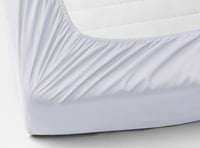 شرشف فيتد مطاط مزدوج 3 قطع - رمادي فاتح