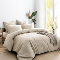 مفرش فندقي مزدوج - 9 قطع-جملي فاتح