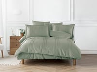 تلبيسة لحاف بدون حشوة مفرد ونص 3 قطع - فيروزي