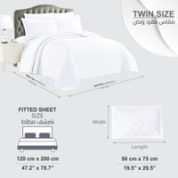 مفرش مضغوط مفرد ونص 3 قطع