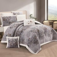 مفرش ايليا قطن ناعم 100% -مزدوج 8 قطع