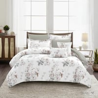 مفرش دونا مشجر قطن فاخر مزدوج - 10 قطع