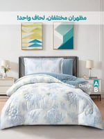 مفرش نورش وجهين قطن 100% مفرد ونص 4 قطع