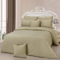 مفرش فندقي مفرد ونص - 5 قطع -اخضر فاتح