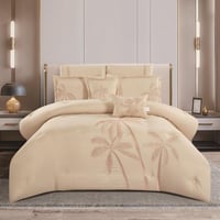 طقم لحاف نتاليا وجهين مطرز -مزدوج 8 قطع