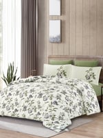 طقم مفرش سرير نقشة زهور – 6 قطع قطن ناعم