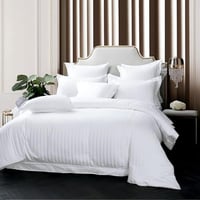 مفرش فندقي مزدوج - 9 قطع -ابيض