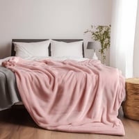 بطانية خفيفة مخمل -وردي فاتح