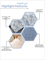 مفرش رِفال صيفي ناعم مشجر -مفرد ونص 4 قطع