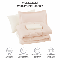 مفرش دونتيلا صيفي ناعم مفرد ونص -4 قطع