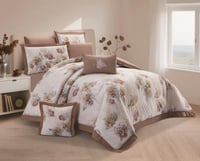 مفرش ايليا قطن ناعم 100% -مزدوج 8 قطع