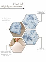 مفرش نفر ونص صيفي بنقشة زهرية كلاسيكية