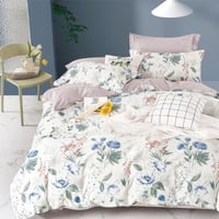 مفرش صيفي قطن100% كوين 5 قطع